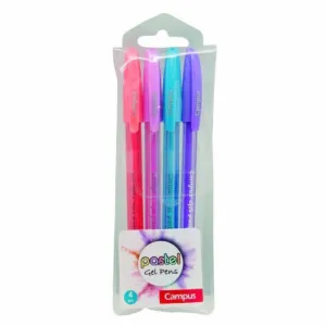 BOLIGRAFO CAMPUS TRIGEL PASTEL B/4 081333
