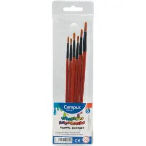 PINCEL ACUARELA CAMPUS BOLSA 6U MADE. 600400