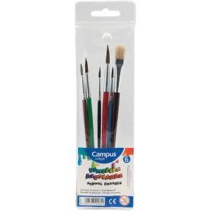 PINCEL ACUARELA CAMPUS BOLSA 6U COLOR 600401