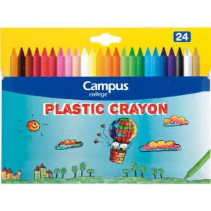 CAMPUS CERAS DURAS PLASTIC CRAYON 24COLORES 630776