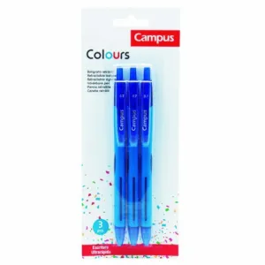 BOLIGRAFO CAMPUS COLOURS BL/3 AZUL