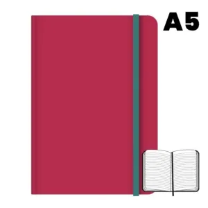 CAMPUS LIBRETA COSIDA A5 RAYADO 1 RAYA HORIZONTAL FUCSIA GOMA CYAN