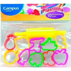 RODILLO+10 MOLDES PLASTILINA CAMPUS 630770