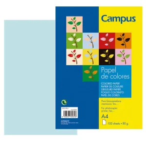 CAMPUS PAPEL CAMPUS A4 80GR 100H AZUL CIELO IT180 A4/100 MAK001002