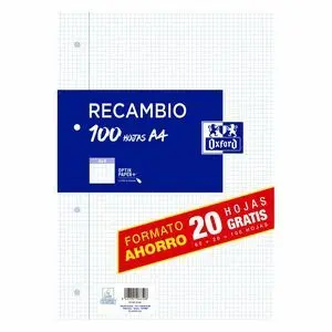 OXFORD RECAMBIO 80+20HOJAS 4X4 C/MARGEN REF 400195058