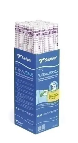 FORRO SADIPAL DESPEGABLE 1 AÑO PP TRANS.50µ ROLLO 0,5 X 1,5 M