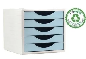 MODULO 5 CAJONES ARCHIVO 2000 ARCHIVOTEC AZUL PASTEL