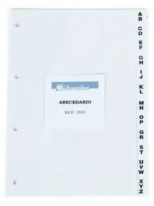INDICE PARA LISTIN TELEFONICO IBERPLAS PVC ALFABETICO 12 PESTAÑAS 4 TALADROS