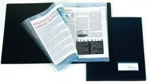 CARPETA FUNDAS (TARIFARIO) IBERPLAS PVC RIGIDO Fº 40 F. NEGRO