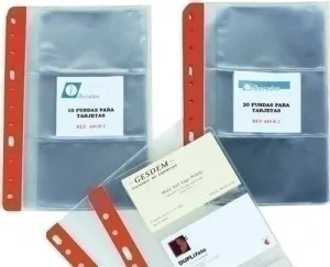 FUNDA PARA TARJETAS IBERPLAS PVC 150µ 4º 3 DPTOS. 11 TAL.RFZO. PAQUETE DE 20