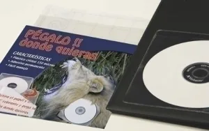FUNDA CD/DVD IBERPLAS PVC 130X130 ADHESIVA (140µ) PAQUETE DE 100