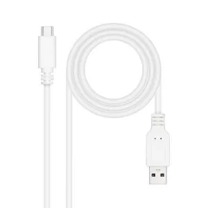NANOCABLE CABLE 2.0 3A USB-C MACHO A USB-A MACHO - LONGITUD 3M - COLOR BLANCO