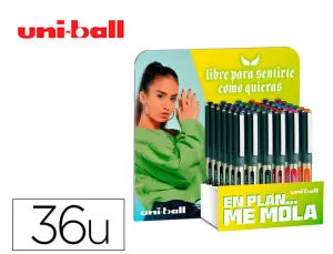 ROTULADOR UNI-BALL ROLLER UB-157 TINTA LIQUIDA 0,7 MM EXPOSITOR DE 36 UNIDADES COLORES SURTIDOS PROMO VAC