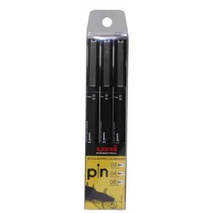 UNI-BALL ROTULADOR CALIBRADO UNI PIN ESTUCHE 3 UD. - PUNTA POLIACETAL DE 0.2, 0.4 Y 0.8 MM. - TINTA RESISTENTE AL AGUA Y A LA LUZ - COLOR NEGRO