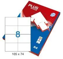 ETIQUETAS PLUS A4 105X74MM 10 HOJAS 80 ETIQUETAS 035848