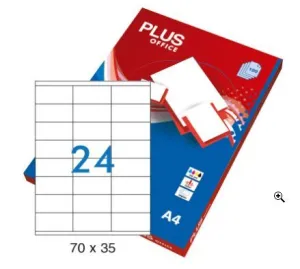 ETIQUETA PLUS A4 70X35MM 10 HOJAS 240 ETIQUETAS 035858