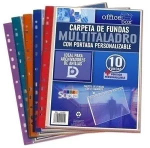 CARPETA FUNDAS (TARIFARIO) OFFICE BOX PP MULTITALADRO A4 10 F. SUPRA SURTIDO