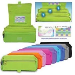 FRAGA PORTATODO ESTUCHE TRIPLE CON SOLAPA COLORES 58311