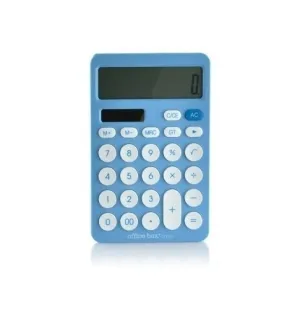 CALCULADORA SOBREMESA OFFICE BOX DUAL POWER 12 DIGITOS AZUL
