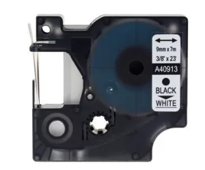 DYMO D1 40913 CINTA DE ETIQUETAS GENERICA PARA ROTULADORA - TEXTO NEGRO SOBRE FONDO BLANCO - ANCHO 9MM X 7 METROS - REEMPLAZA S0720680