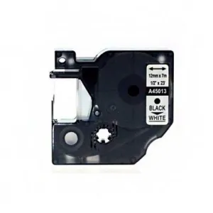DYMO D1 45013 CINTA DE ETIQUETAS GENERICA PARA ROTULADORA - TEXTO NEGRO SOBRE FONDO BLANCO - ANCHO 12MM X 7 METROS - REEMPLAZA S0720530