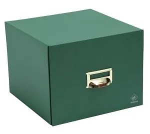 MARIOLA FICHERO CARTON FORRADO EN GELTEX NÂº1 PARA 500 FICHAS - MEDIDAS 125X95X250MM - RESISTENTE Y DURADERO - COLOR VERDE