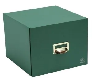 MARIOLA FICHERO CARTON FORRADO EN GELTEX NÂº5 PARA 500 FICHAS - MEDIDAS 250X190X250MM - RESISTENTE Y DURADERO - COLOR VERDE