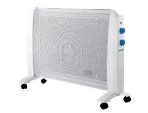 BLAUPUNKT RADIADOR DE MICA - POTENCIA 2000W - TERMOSTATO REGULABLE - INTERRUPTOR ANTIVUELCO - ASA LATERAL - INDICADOR LUMINOSO - RUEDAS - COLOR BLANCO