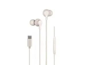 AURICULAR DAEWO IN-EAR CON MICROFONO USB TIPO-C COLOR BLANCO