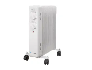 BLAUPUNKT RADIADOR DE ACEITE - POTENCIA 2000W - TERMOSTATO REGULABLE - RUEDAS - ASA DE TRANSPORTE - INDICADOR LUMINOSO - COLOR BLANCO