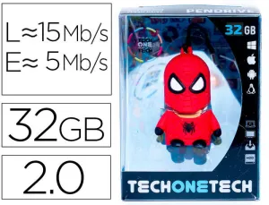 TECHONETECH SUPER SPIDER MEMORIA USB 2.0 32GB (PENDRIVE)
