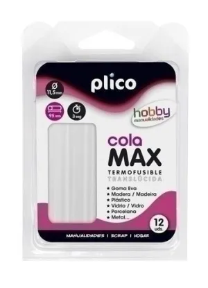 COLA TERMOFUSIBLE EN BARRA PLICO MAX BLISTER DE 12
