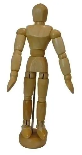 MANIQUI DE PINTURA TALENS MADERA MASCULINO 14 CM