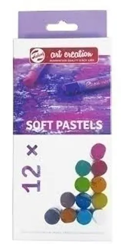 CERAS PASTEL TALENS ART CREATION SUAVES BARRAS REDONDAS SOLUBLES EN AGUA CAJA DE 12