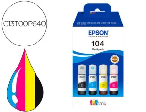 EPSON 104 PACK DE 4 BOTELLAS DE TINTA ORIGINALES - C13T00P640