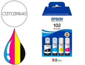 EPSON 102 PACK DE 4 BOTELLAS DE TINTA ORIGINALES - C13T03R640