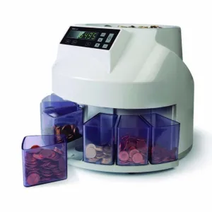 SAFESCAN 1250 CONTADORA Y CLASIFICADORA DE MONEDAS - 220 MONEDAS POR MINUTO - CAPACIDAD HASTA 500 MONEDAS