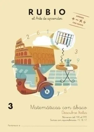 CUADERNO RUBIO A4 MATEMATICAS CON ABACO 3
