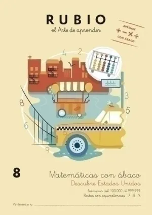 CUADERNO RUBIO A4 MATEMATICAS CON ABACO 8