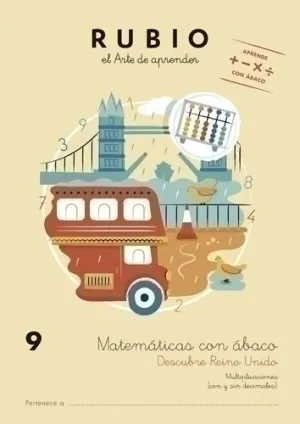 CUADERNO RUBIO A4 MATEMATICAS CON ABACO 9