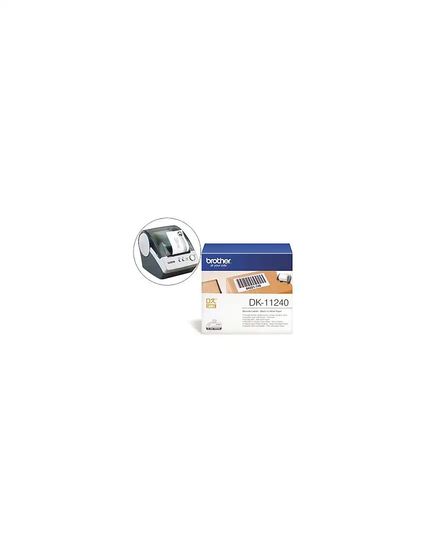Etiqueta Brother Dk11240 Para Impresoras De Etiquetas Ql-Multiproposito- 102X51Mm 600 Etiquetas-
