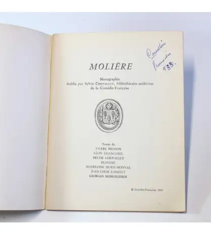 Molière - Monographie établie par Sylvie Chevalley