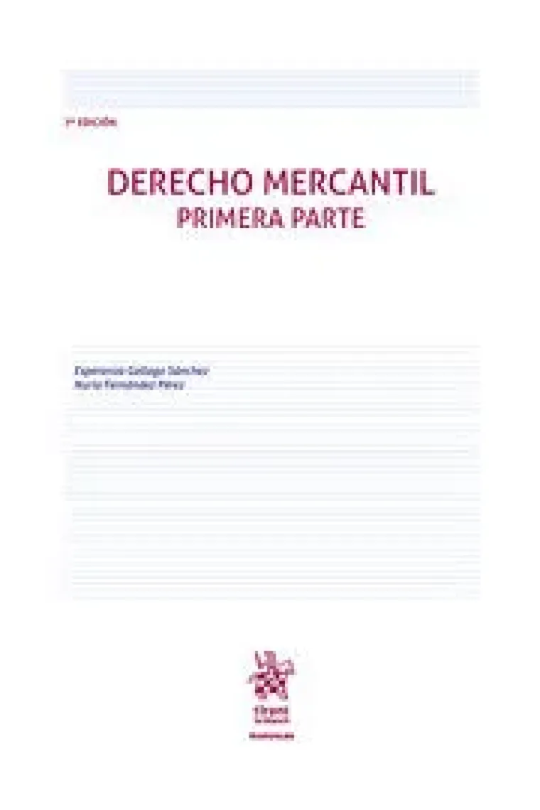 DERECHO MERCANTIL PRIMERA PARTE 7ª EDICION