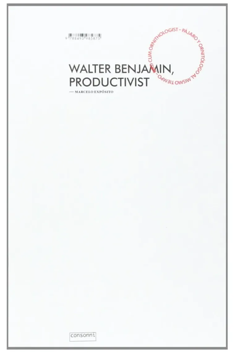 WALTER BENJAMIN PRODUCTIVISTA