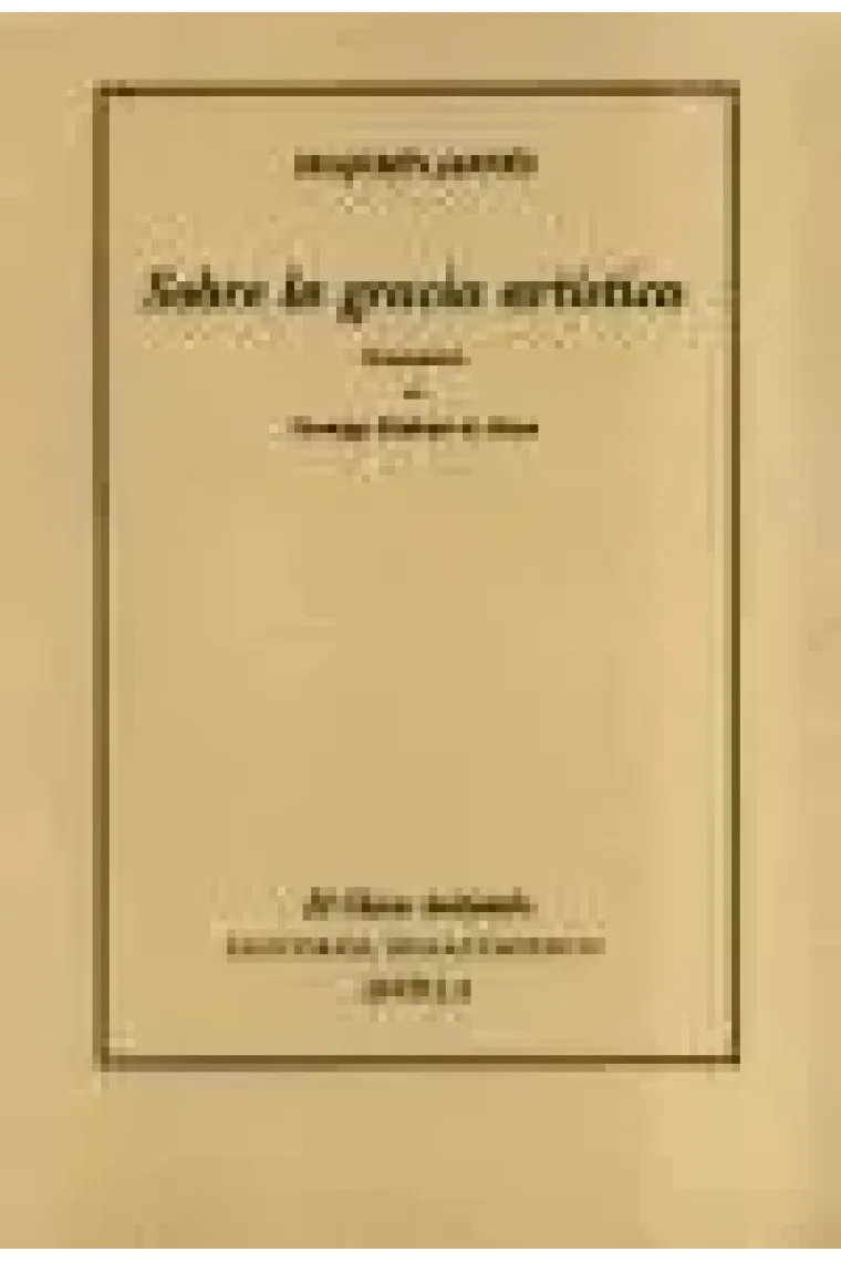 Sobre la gracia artística