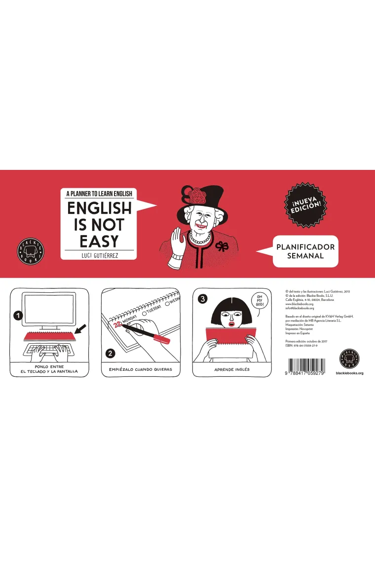 Planificador semanal English is not easy (Inglés)