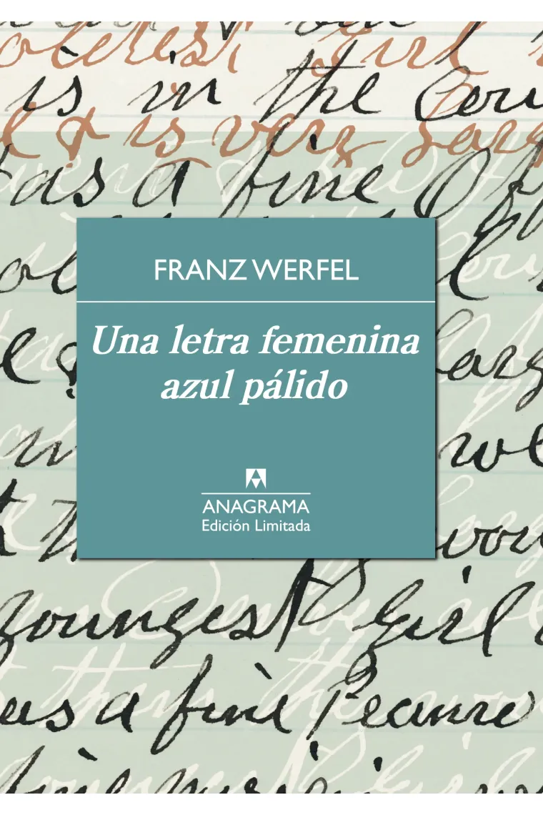 Una letra femenina de azul pálido