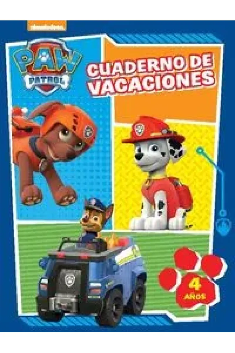 La Patrulla Canina. Cuaderno de vacaciones 4 años