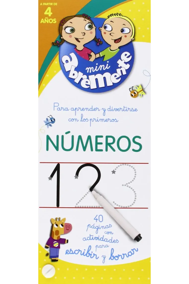 Números. 40 Páginas Con Actividades Para Escribir Y Borrar