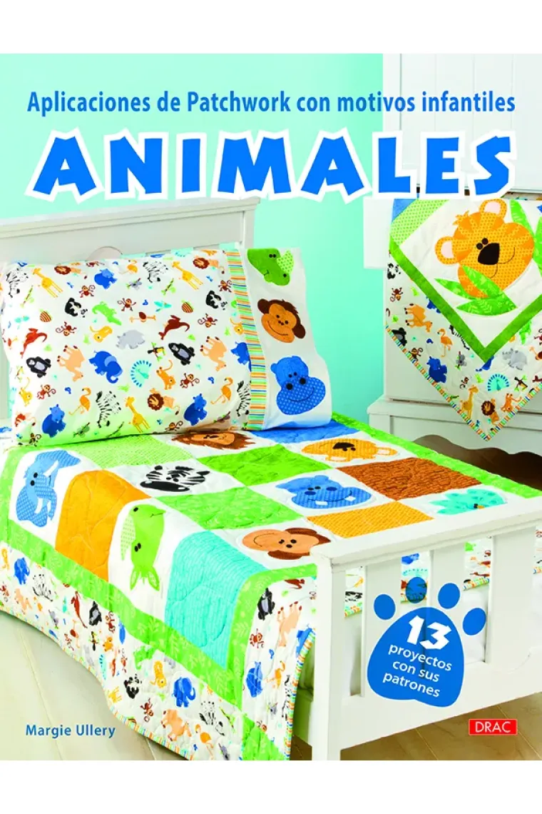 Aplicaciones de Patchwork con motivos infantiles. Animales